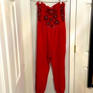 Red Free People jumpsuit